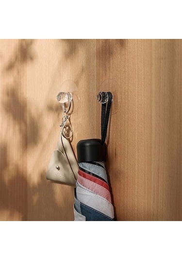 2 Adet Kristal Kendiliğinden Güçlü Yapışkanlı Kulp Askısı Tutma Kolu 4767 Çok Renkli