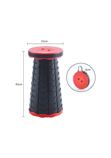 Taşınabilir Katlanır Teleskopik Tabure Hafif Plastik Metro Diğer