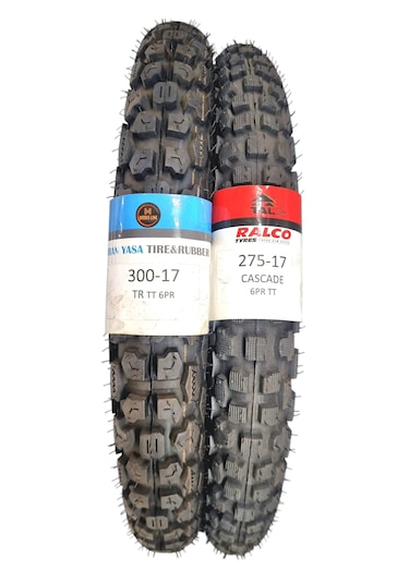 Kuba X Boss  300-17 Tt Ve 275-17 Tt Tubetype Lastik Set