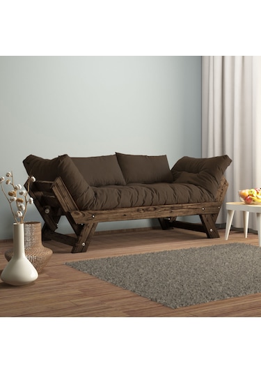 Woodesk Adalar Masif Ceviz-kahve Renk 2li Kanepe Cpt8120-210