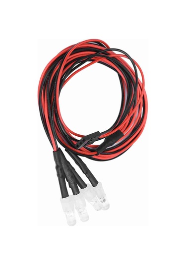 Geekyou Rc Drift Araba Işıklı Aksesuarı: 4 Adet 5mm Kırmızı Led Gece Farı, Kolay Kurulum, Dayanıklı Malzeme, Düşük Enerji Tüketimi
