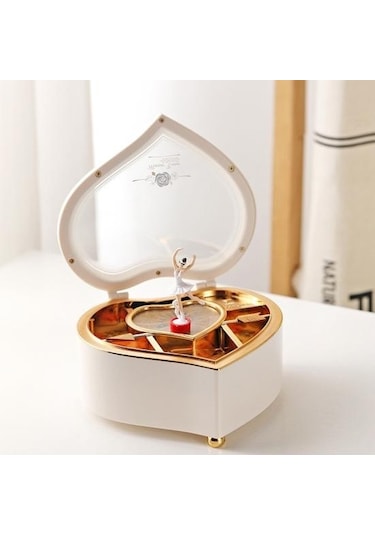 Yaratıcı Müzik Mücevher Kutusu Süs Hafif Masaüstü Dekorasyonu D