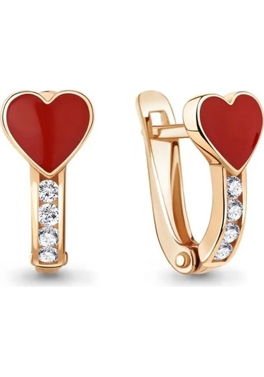 Aquamarıne Gümüş 925 Kalp Küpeler, Altın Kaplama 138776945 Altın