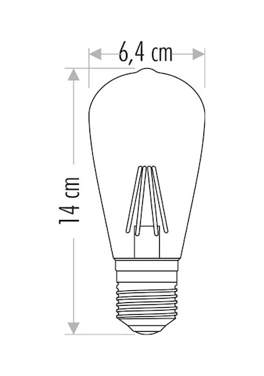Cata Ct-4290 8w E27 Duylu Rustik Led Ampul Amber 5 Adet
