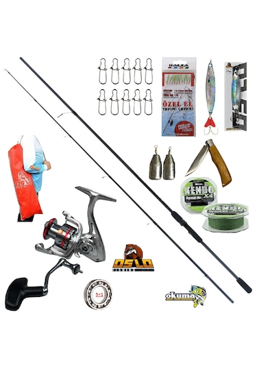 Wave Power 244cm 15-40gr Oslo Prime 4000 Spin Olta Takımı Seti