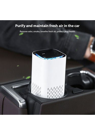 Moveevo Taşınabilir Usb Hava Temizleyici - Negatif İyonlu, 5m²'ye Kadar Etkili, Gece Lambalı, Beyaz