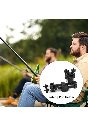 Folinda Siyah Nilon Şemsiye Tutucu, Hızlı Ayarlı Sabitleme, 15x6 Cm, 120 Gr, Çok Amaçlı Taşıyıcı