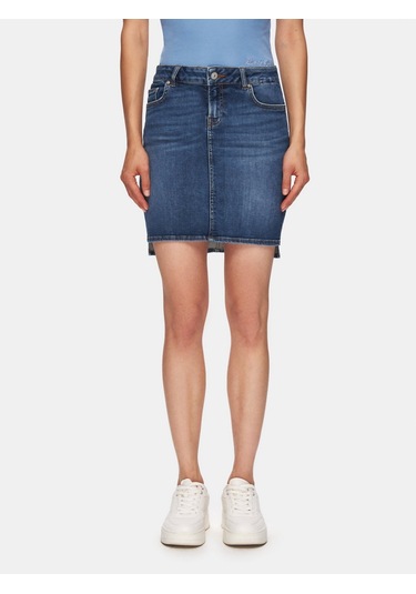 Mırah X Mini Orta Mavi Jean Etek Orta Mavi