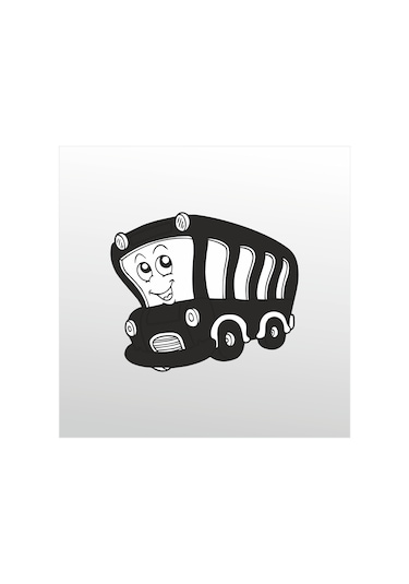 Folyo Sticker Minibüs 30cm Uzunluk Siyah