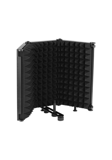 Ruicoo 3-panel Mikrofon Gürültü Engelleyici: Çok Katmanlı Ses Emici, Çevreleyici, Tahta/stant Uyumlu, Taşınabilir, Mikrofon Ve Stant Hariç