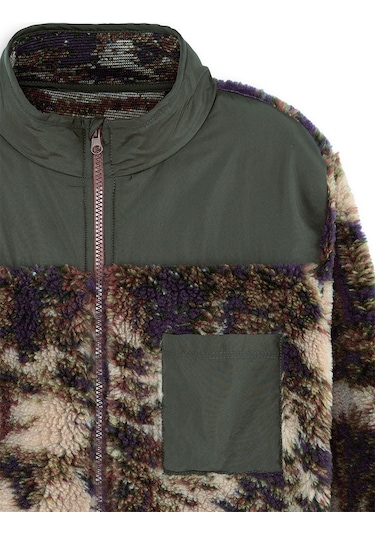 Denokids Haki Erkek Çocuk Peluş Mont Renkli