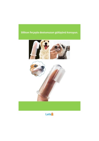 Yumuşak Silikon Kedi Köpek Diş Temizleme Parmağı Fırçası