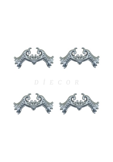 Diecor Dekoratif Polimer 2,5 Cm Duvar Çıtası Uyumlu Köşe Motifi Gümüş 2,5 Cm Model:xa28