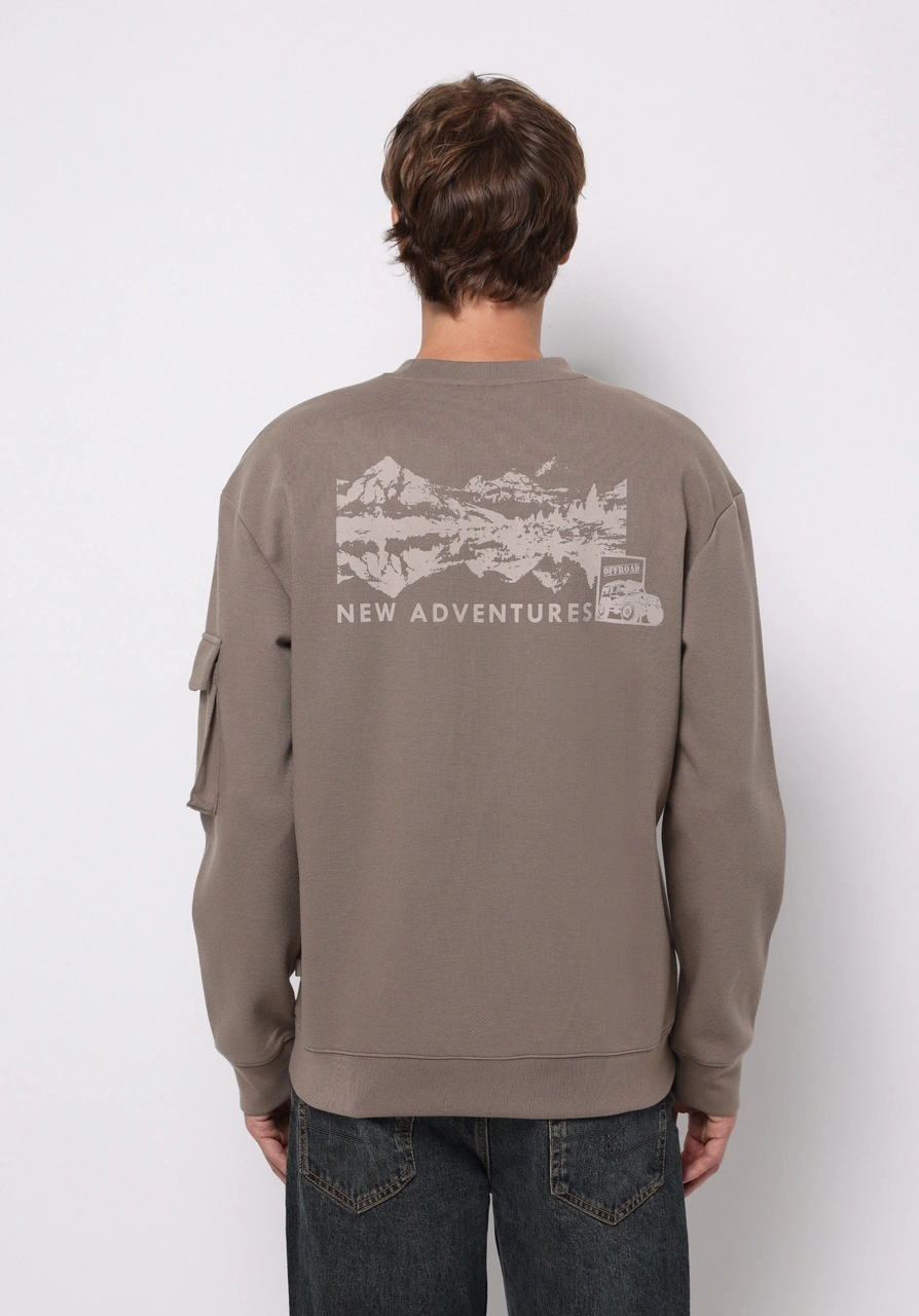 Colins Comfort Fit Erkek Bej Sweatshirt Cl1076476 Q1.v2 Dbg Bej