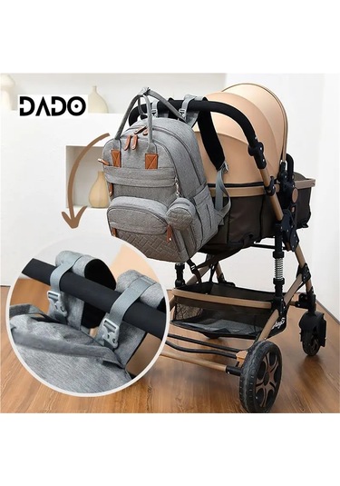 Jialan Bebek Bezi Çantası Sırt Çantası Bebek Essentials Seyahat Gri