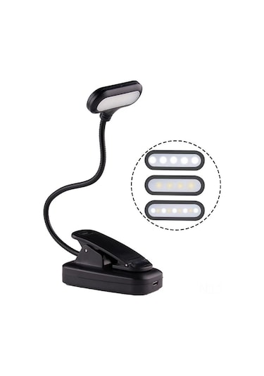 Geeroyoo Usb Şarjlı Amber Işık Led Kitap Lambası, 5 Led Mavi Işık Engelleyici, 360 Esnek Boyun, Yumuşak Okuma Işığı, Yatakta Kullanıma Uygun Diğer