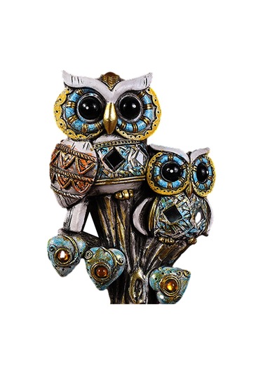 Suntek Baykuş Heykelcik Koleksiyon Modern Reçine Beyaz