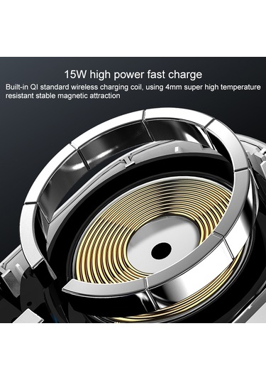 Sones Jjt-968 15w Maksimum Çıkış Manyetik Araç Hava Çıkış Braketi Kablosuz Şarj Cihazı Kırmızı