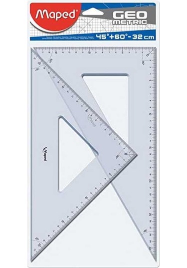 Maped 895001 Geometrıc Gönye 45 ve 60 Derece 32 CM 2'li Set