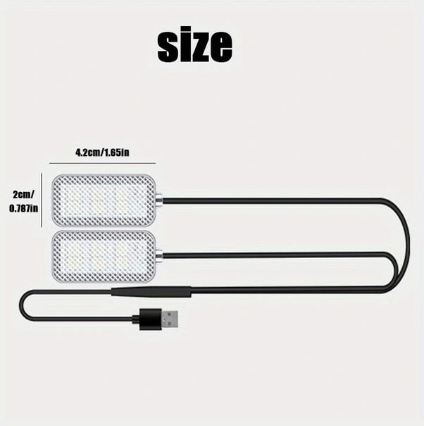 Trendooze 1 Tak 4 Led Araç İç Aydınlatma Pedal Işığı Kırmızı Turcoshop11 Usb Ayak Lambası