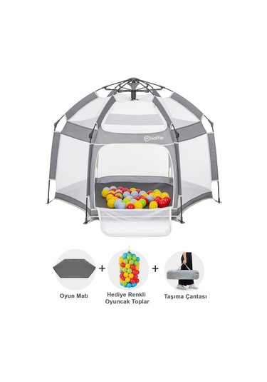 Foldy Plus Katlanabilir Bebek Ve Çocuk Oyun Parkı-alüminyum-kolay Kurulum,oyun Matı Ve Toplar