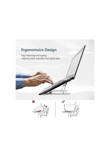 J006 Alüminyum Alaşımlı Dizüstü Soğutma Standı Katlanabilir Masaüstü Ayarlanabilir Dizüstü Braketi Yükseltmek