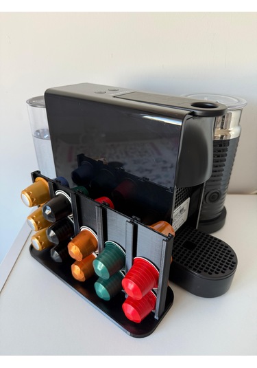 Kapsül Kahve Tutucu Dekoratif Standı 30 Kapasiteli Nespresso Uyumlu Siyah