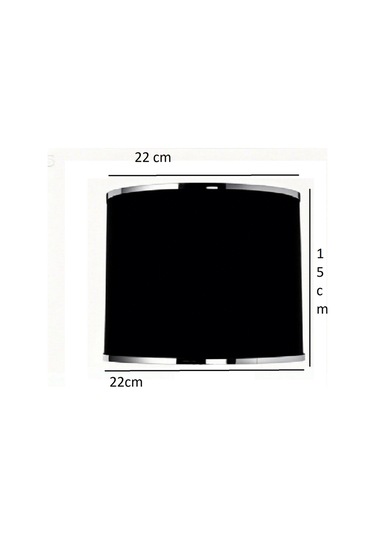 Abajur Şapkası - Yedek Şapka - Abajur Başlığı -kumaş Başlık Koyu Siyah