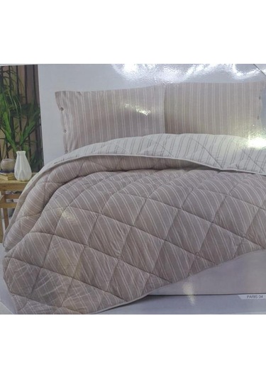 Clasy Çift Kişilik Ranforce Yorgan Paris 4 Vizon Krem Çok Renkli