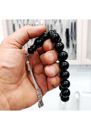Oltutaşımarket Küre Kesim Oltu Taşı Efe Tesbih 15 Mm