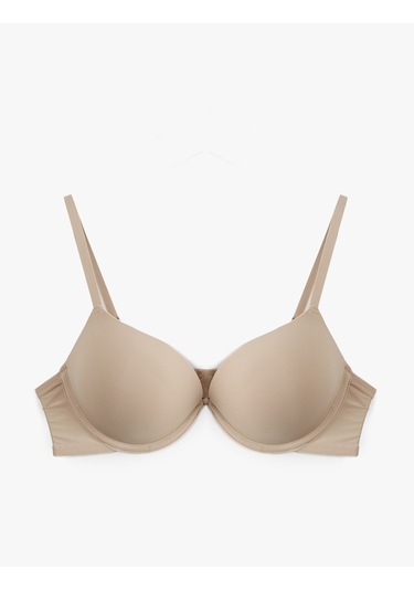 Koton Rahat Kalıp Destekli Ekstra Dolgulu Sütyen Bej 6wlk10007mk Ekru