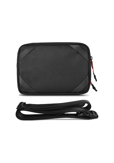 Wiwu Essen Serisi Suya Dayanıklı 1200d Polyester Kumaş Çapraz Vücut Çantası Siyah Siyah
