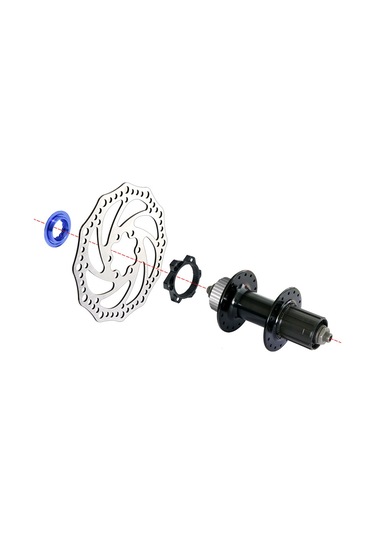 Springsun Alüminyum Alaşım Bisiklet Merkez Kilidi 6 Delikli Adaptör Disk Fren Rotoru Dönüşüm Aksesuarı