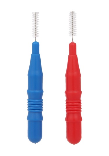 Samdoo Ağız Bakımı Aletleri: 2mm Kırmızı Ve 2.5mm Mavi Diş Arası Fırçalar, Yumuşak Telli, Aile İçin Uygun, 30 Adet Paket