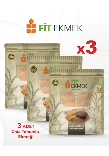 Fit 3lü Kepekli ,3lü Yulafli ,3lü Chia ,3lü Arpa ,3lü Çavdar Ve 3lü Keten Tohumlu Lavaş Ekmeği 300gr