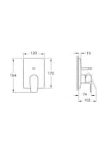 Artema Flow Square Ankastre Banyo Bataryası A4320836 , Mat Siyah, Sıva Üstü Grubu Diğer