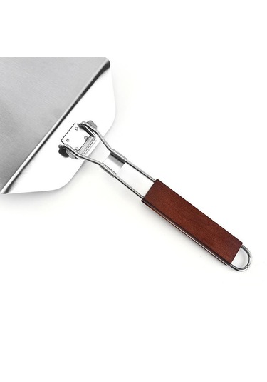 Homyl Kürek Pizza Kabuklu Ekmek Spatula Pişirme Tepsisi Gümüş GÜmüş