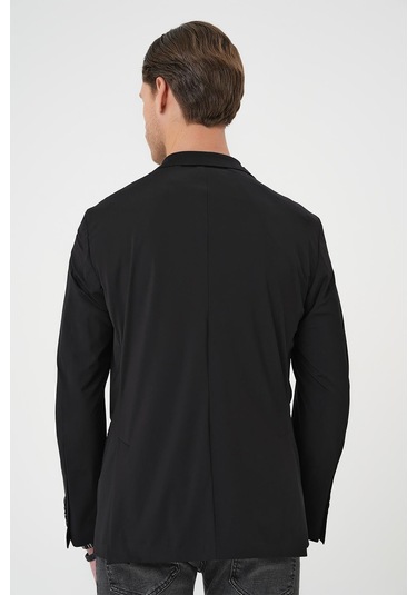 Regular Kalıp Mono Yaka Torba Cep Casual Siyah Ceket C 709 Siyah