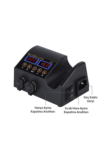 Exeo Havya Sıcak Hava Üflemeli Havya İstasyonu Lehim Makinesi