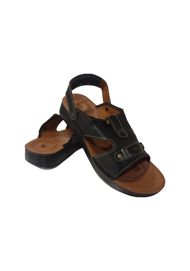 Akım Arkalıklı Erkek Terlik Sandalet Seri 42-47 Siyah