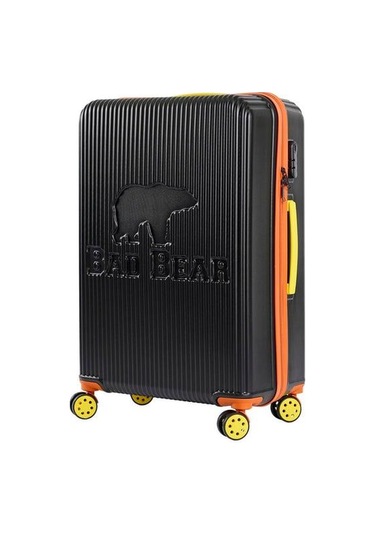 Bad Bear Logo Suitcase 23.01.80.001s Siyah Büyük Boy Tekerlekli Abs Valiz 95 Lt. Siyah