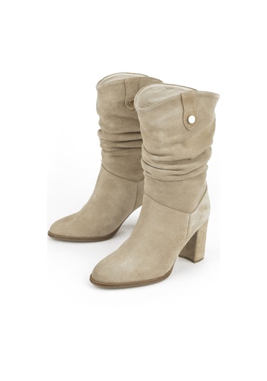 Ziya, Kadın Hakiki Deri Çizme 1531050z25100670k Bej 1531050z25100670k 340 Bej