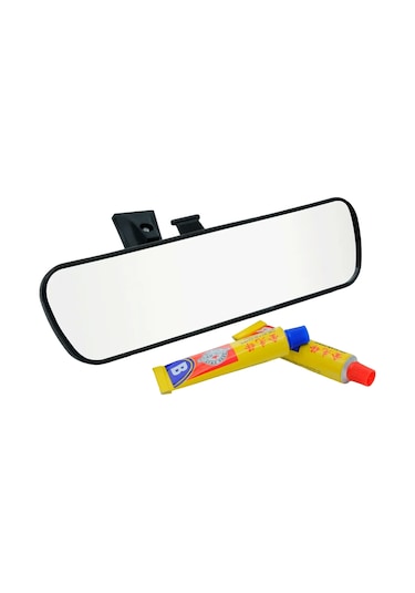 İç Dikiz Aynası-5cm X 21cm-cam Yapıştırıcılı-metal Bacaklı