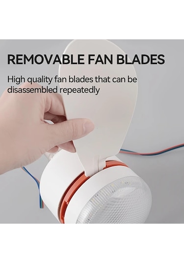 Xuweiwei 12v Düşük Voltajlı Vantilatör Işık 1 Adet Taşınabilir Fan Işığı Kamp Pazar Standı Avlu Balkon Yatak Oturma Odası İçin