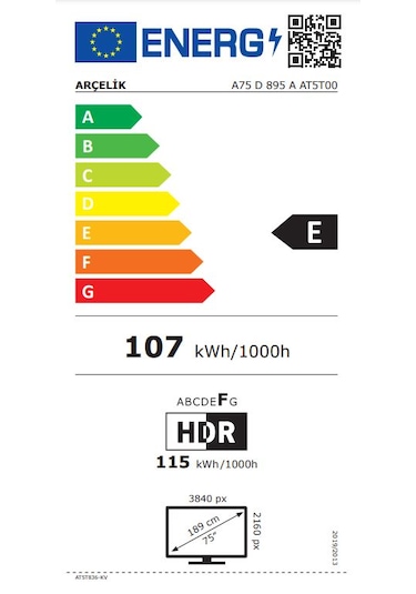 Arçelik 8 Serisi A75 D 895 A / 75" 4K Smart Google TV