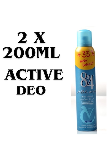 8x4 Actıve Erkek Deodorant 2 X 200 Ml