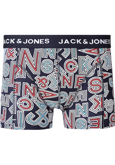 Jack & Jones 3'Lü Karışık Boxer Paketi- Mavy 12214913 Navy Blazer Lacivert