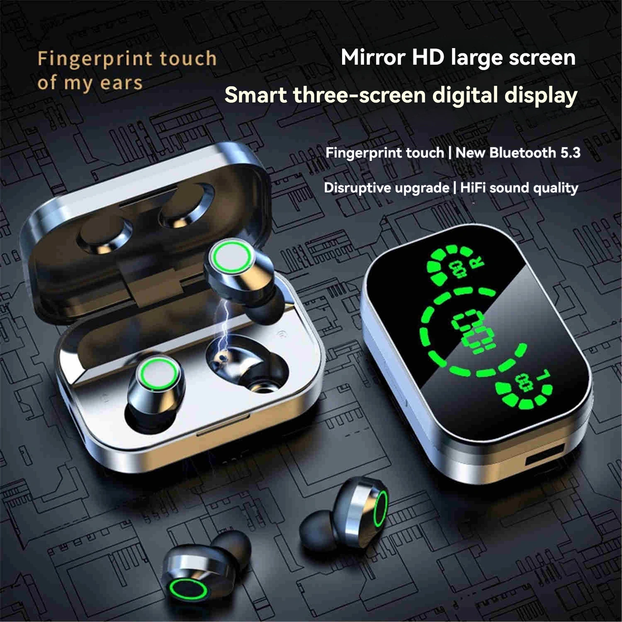 Dofolink Yd03 Tws Bluetooth Kulaklık, Yüksek Kaliteli Ses, Mikrofonlu, Büyük Kapasiteli Şarj Kutusu Ve Led Sayısal Göstergeli