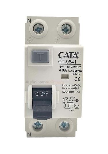 Cata Monofaze Yangin Koruma Rölesi 1x40a 300ma Ct-9641