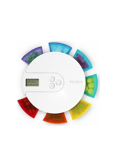 Ankatek Zamanlama Yaşlı Taşınabilir Sones Kutusu Kutuları Kırmızı İlaç Hatırlatma Hap Hafta Elektronik Bir Akıllı Qi Kırmızı Kırmızı